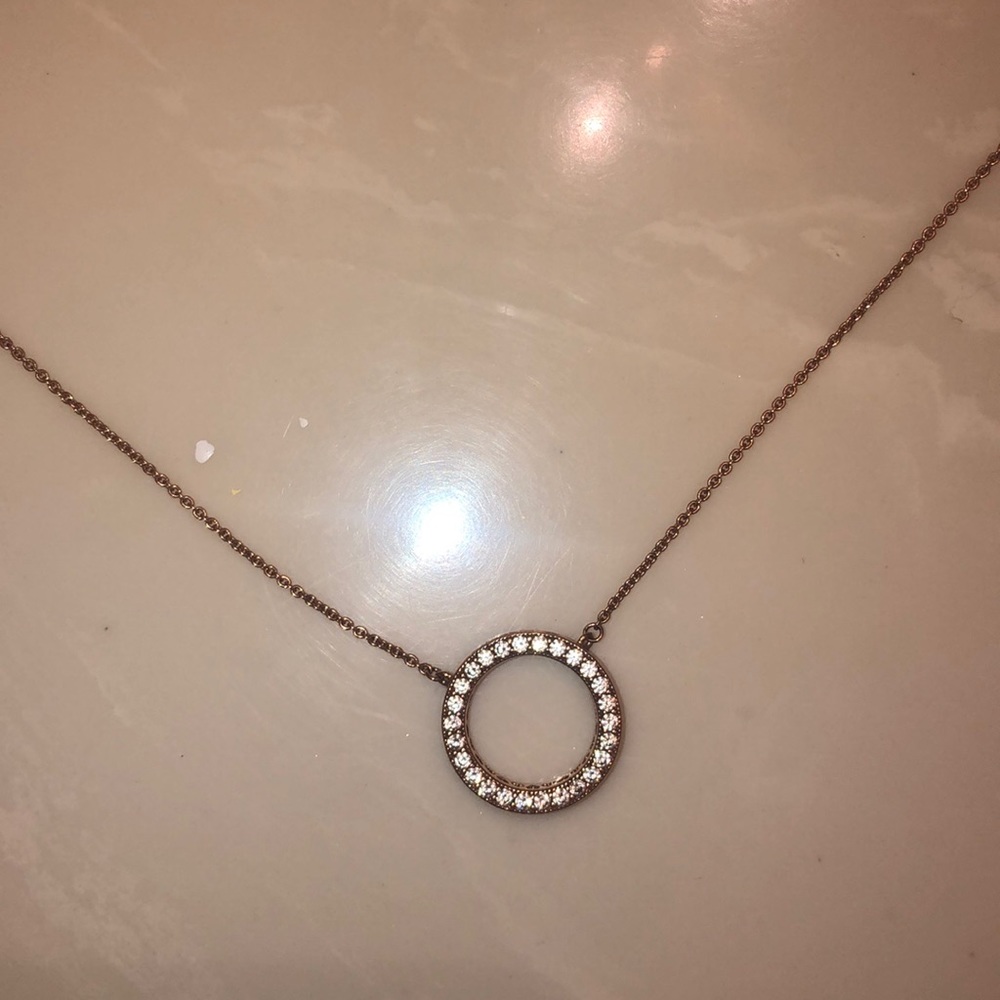 Rose Gold Heart Engraved Diamond Pendant